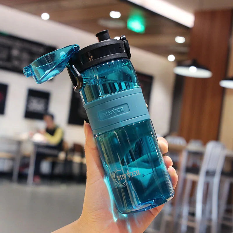 500ml Portable Sports Water Bottle Leak Proof Fitness Gym Drink Cup