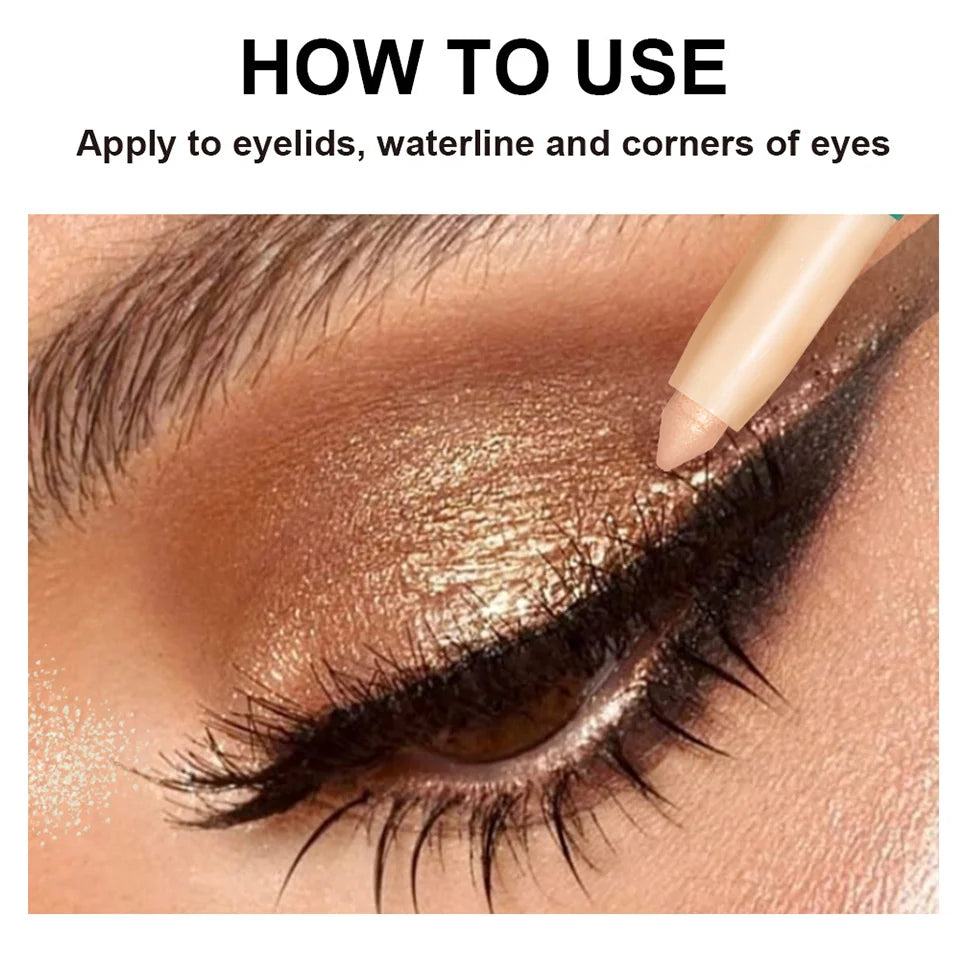 Eyeshadow Stick Waterproof Shining Creamy Eye Brightener - 12