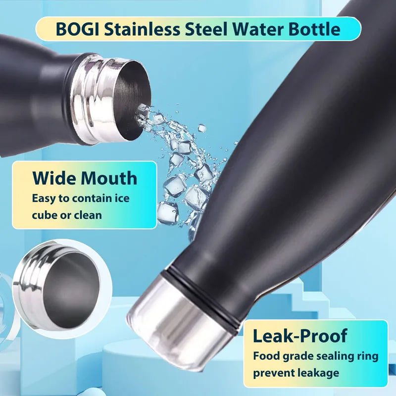 Stainless Steel Vacuum Flask Insulated Water Bottle 500ml 750ml
