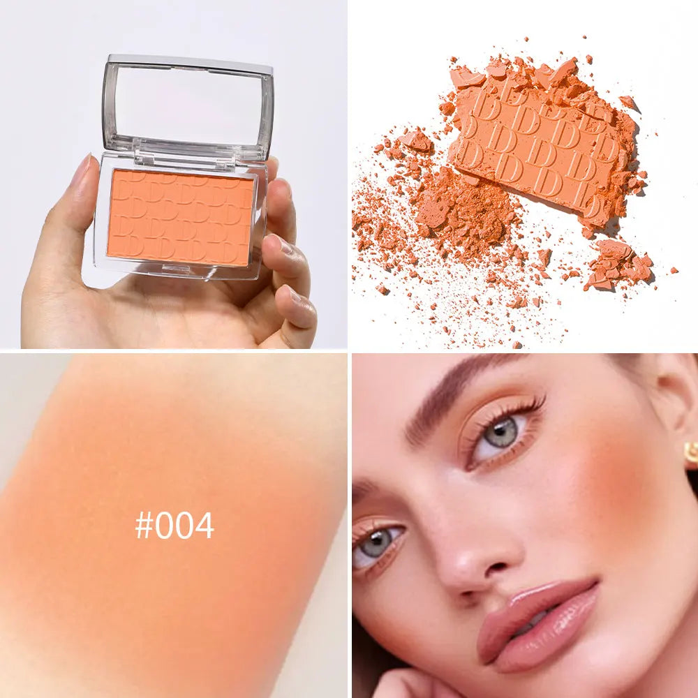 Matte Embossed Blush Palette and Brush Set