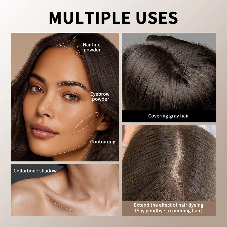 Natural Hair Line Shadow Powder Root Cover Up Concealer Palette - 13