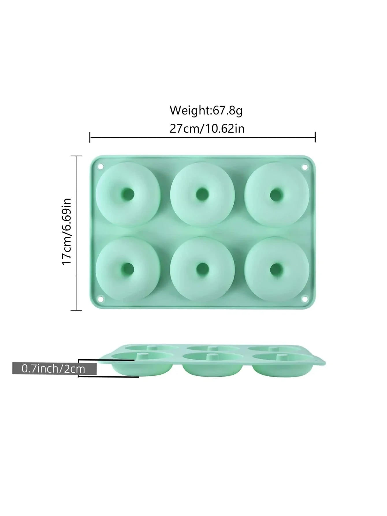 Silicone Donut Mold 6 Cavity Nonstick Baking Pan for Cakes and Pastries - 22