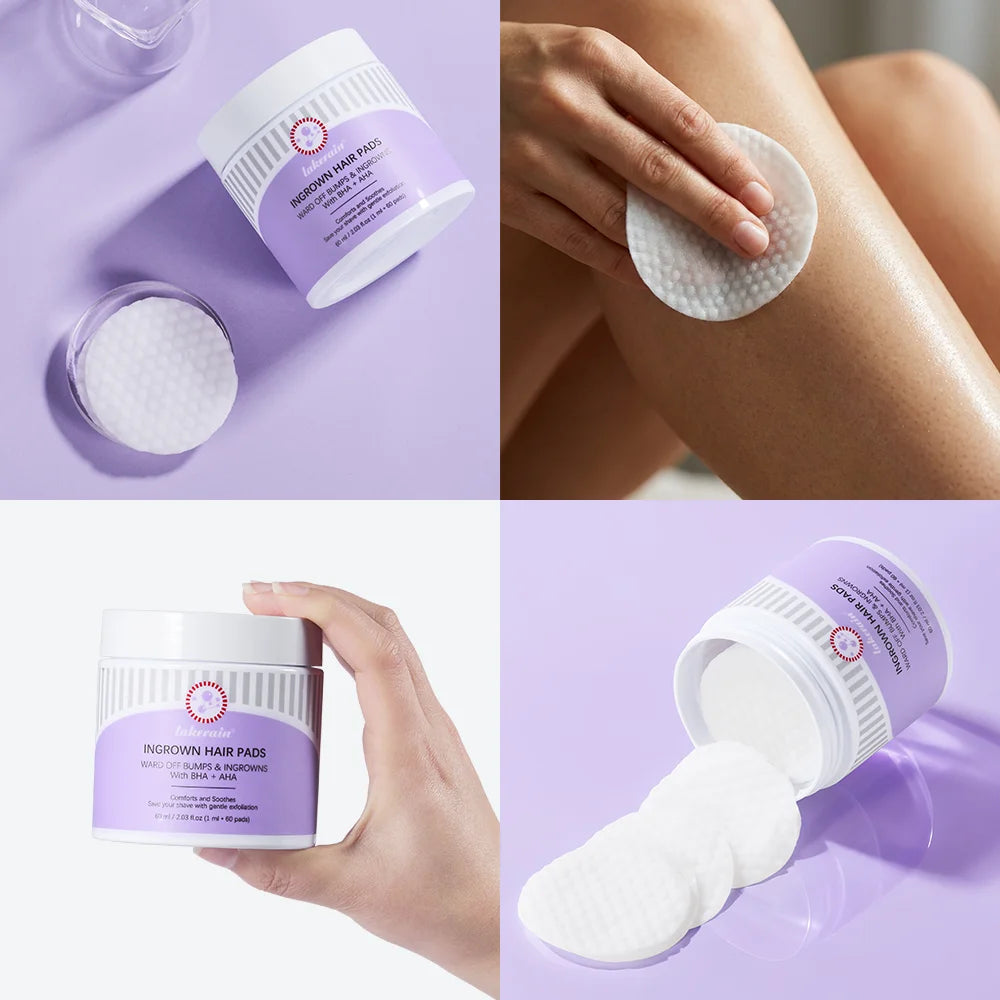 Ingrown Hair Treatment Pads Exfoliating Razor Bumps Aftershave Care