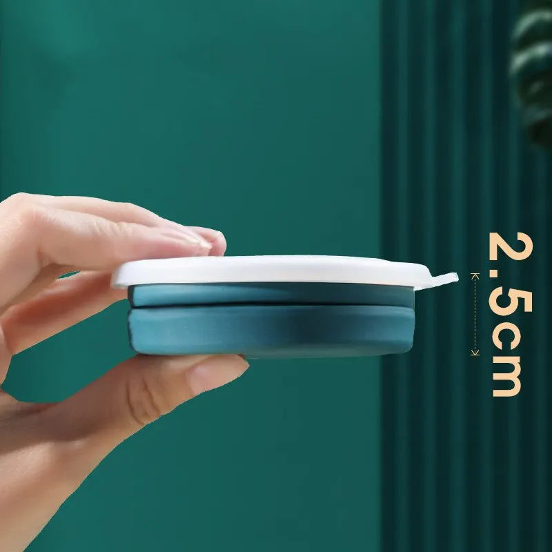 Portable Silicone Collapsible Cup Foldable Travel Mug with Lanyard