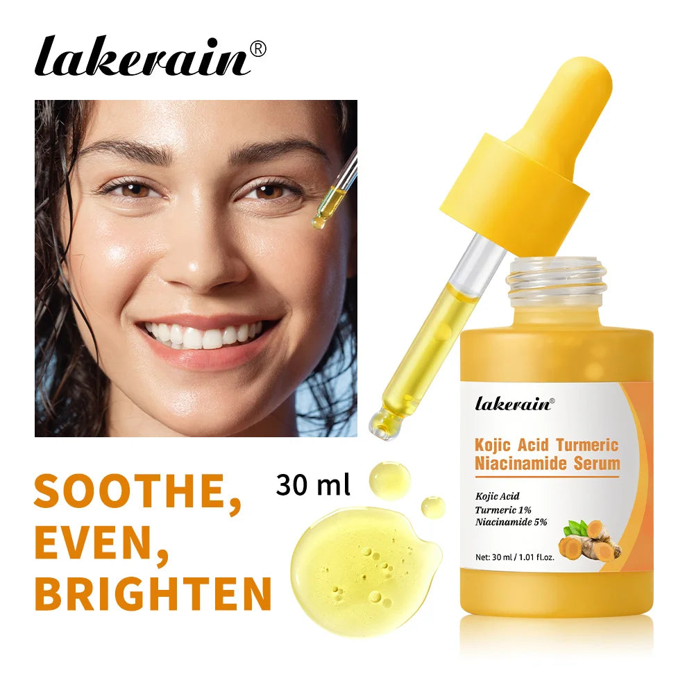 Kojic Acid Turmeric Niacinamide Glow Serum Brightening Facial Care - 2