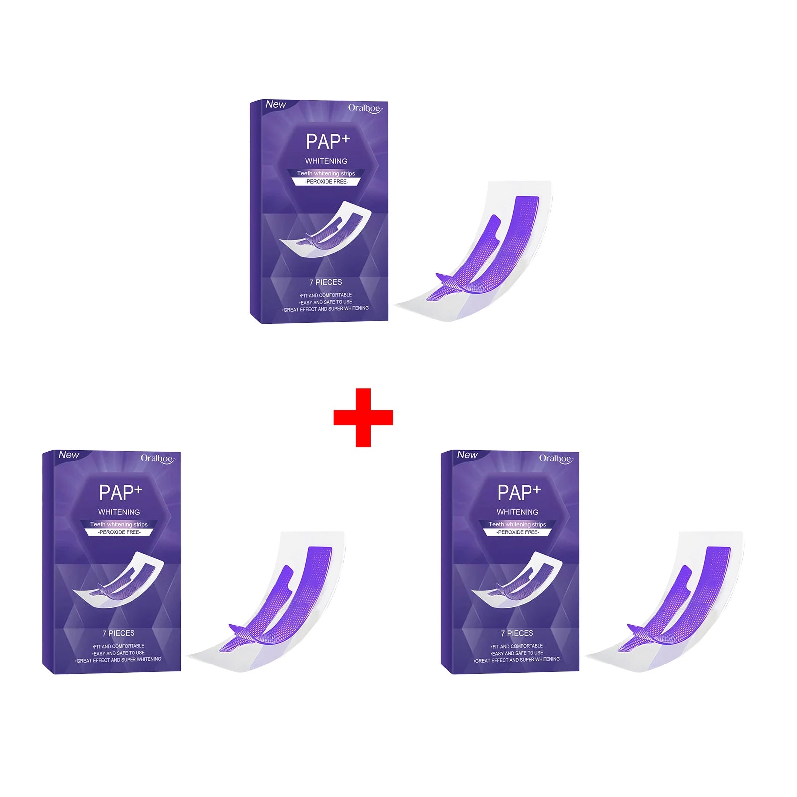 Teeth Whitening Strips Peroxide Free Stain Removal Bleaching Tool - 12