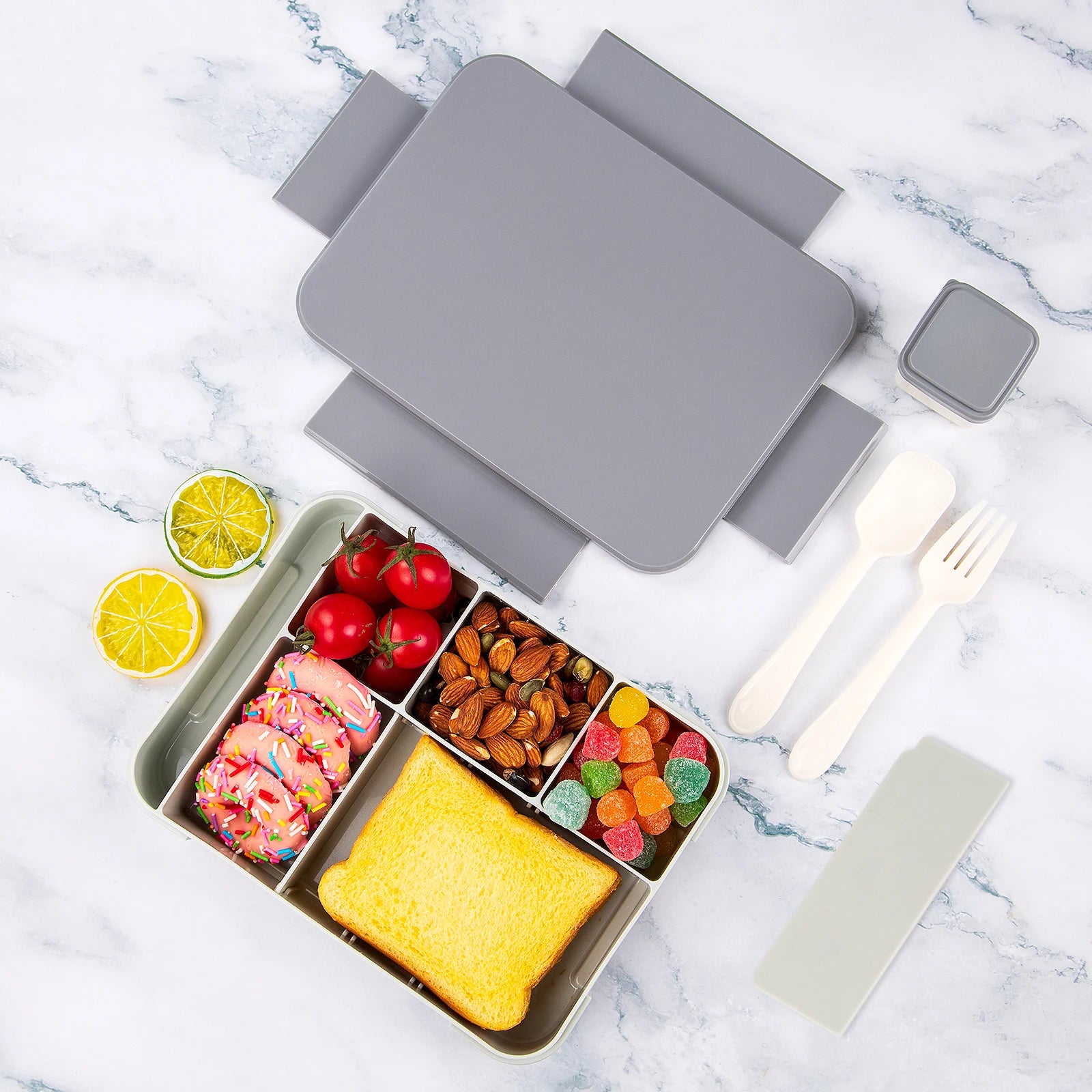 YOCITY Kids Bento Lunch Box Leakproof Divided Food Container for School