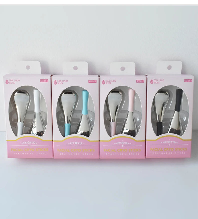 Stainless Steel Ice Globes Facial Cryo Sticks Cooling Roller - 16