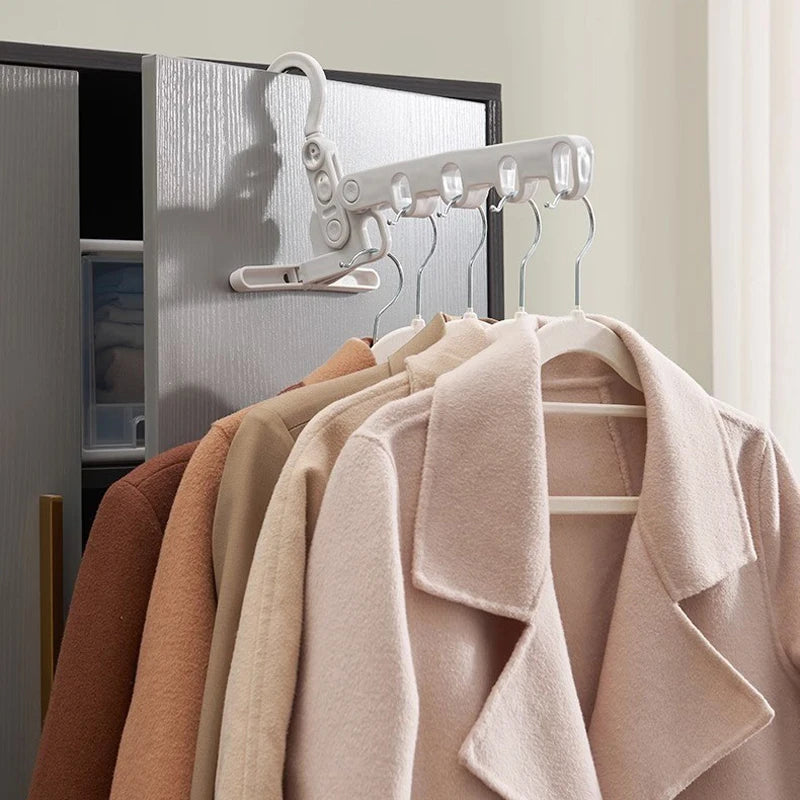 Foldable Five Hole Travel Drying Rack Portable Clothes Hanger Organizer