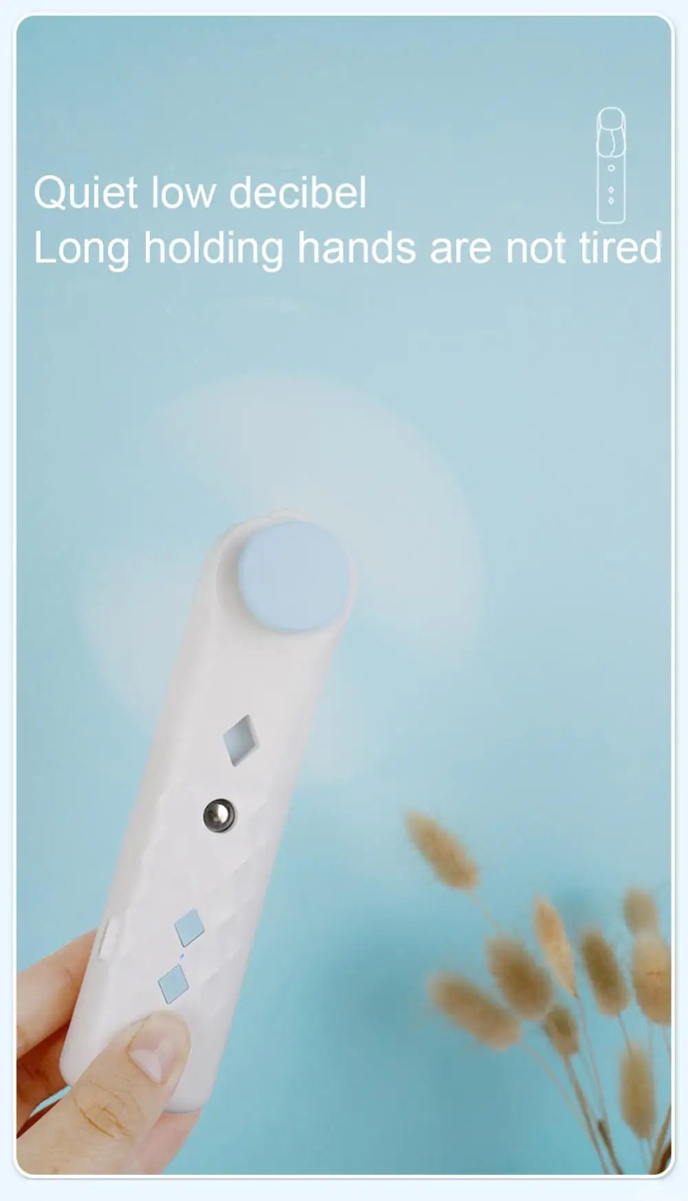 Portable 2-in-1 Handheld Mist Fan USB Rechargeable Cooling Face Steamer - 10