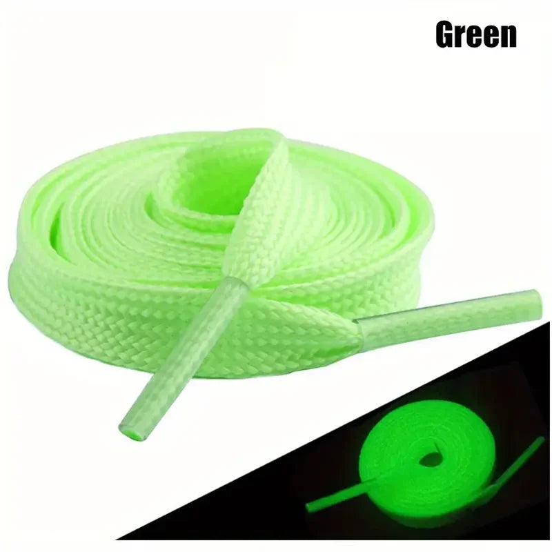 Glow in the Dark Flat Shoelaces Luminous Reflective Sneaker Strings - 9