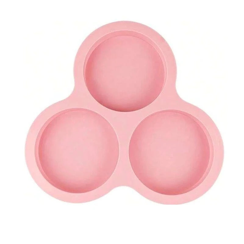 Silicone Air Fryer Mold 3 Cavity Muffin Cupcake Baking Pan Tray - 17