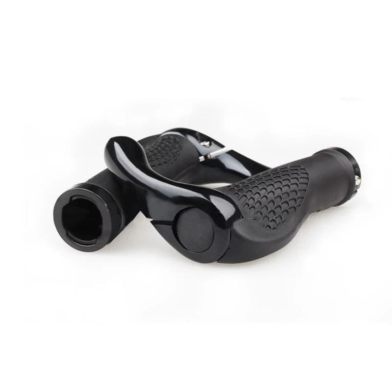 Ergonomic MTB Bicycle Handlebar Grips Anti Slip Rubber with Bar Ends - 9