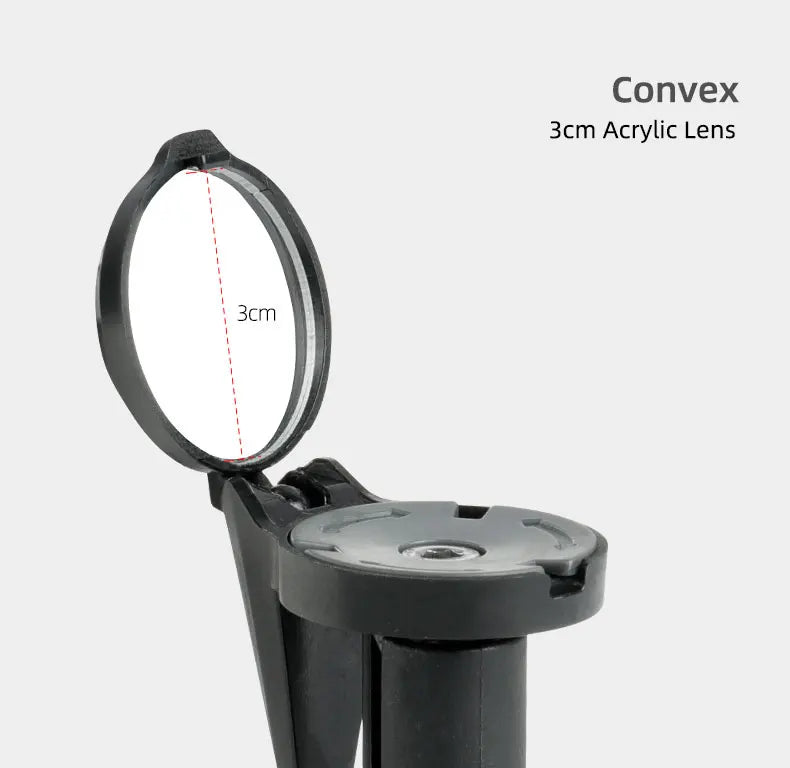 Bicycle Rear View Convex Mirror Adjustable Handlebar Drop Bar Reflector