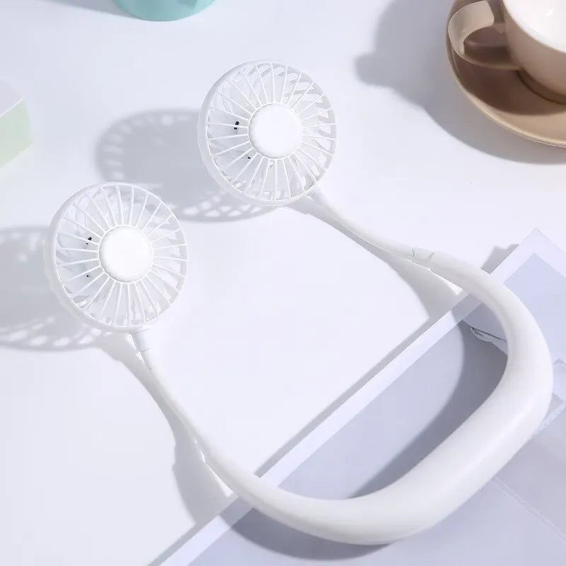 Portable Neck Fan Rechargeable Hands Free Personal Cooling Fan 3 Speed