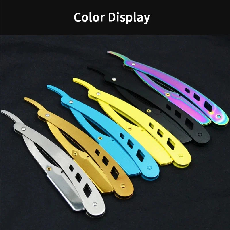 Men Shaving Razor Folding Barber Hair Removal Knife - 9