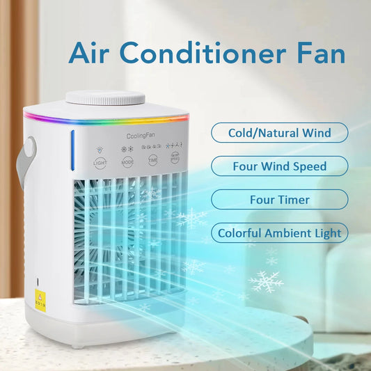 Portable Air Conditioner Fan USB Mini Cooler Humidifier