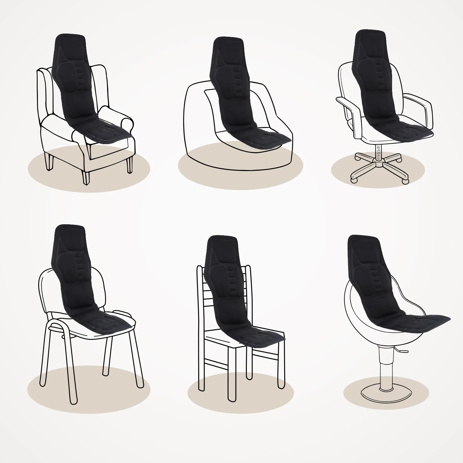 Electric Back Massager Heating Chair Cushion Vibrator Mat - 13
