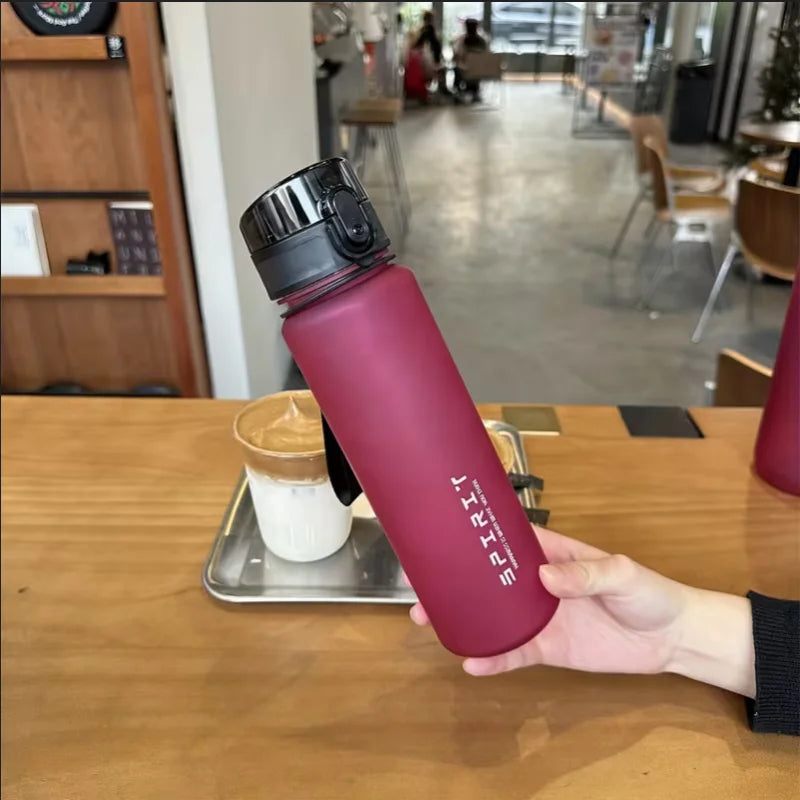 Frosted Sports Water Bottle BPA Free Portable Leakproof Fitness Cup