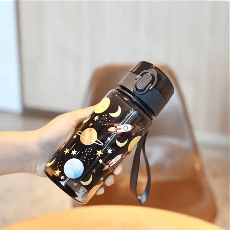 400ml Portable Water Bottle Cute 3D Printed Sport Drinkware with Strap
