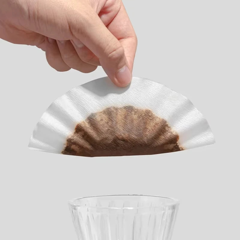 50/100pcs Coffee Filter Paper Bowl Shape Drip Basket for Pour Over Brew - 13
