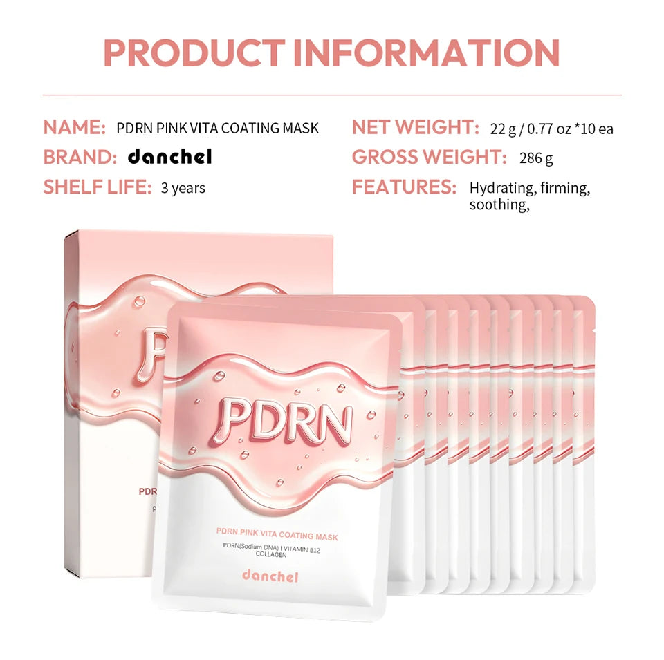Korean Salmon DNA PDRN Pink Vitamin Hydrating Facial Sheet Mask - 16