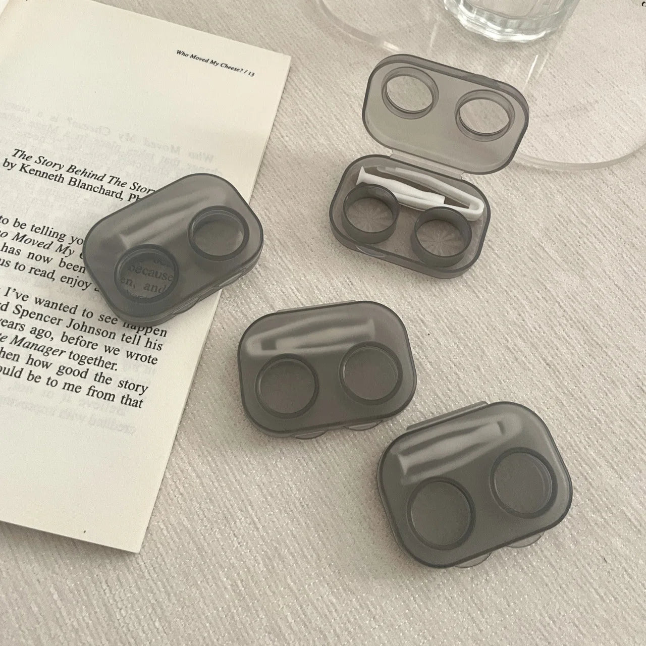 Portable Contact Lens Case Set Travel Storage Box with Tweezer Tool