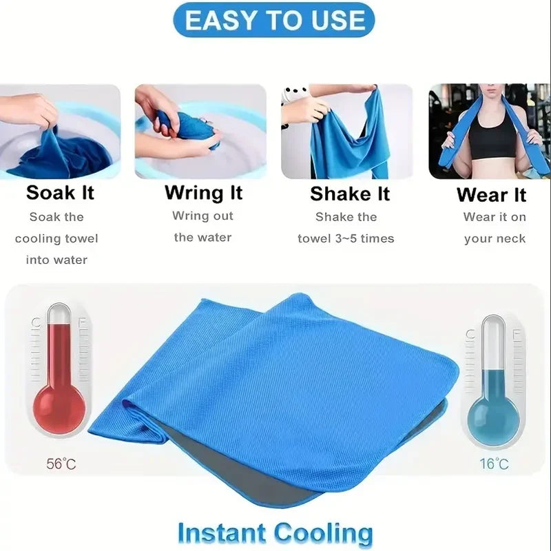 Instant Cooling Towel for Sports Fitness Workout and Yoga Sweat Relief - 11