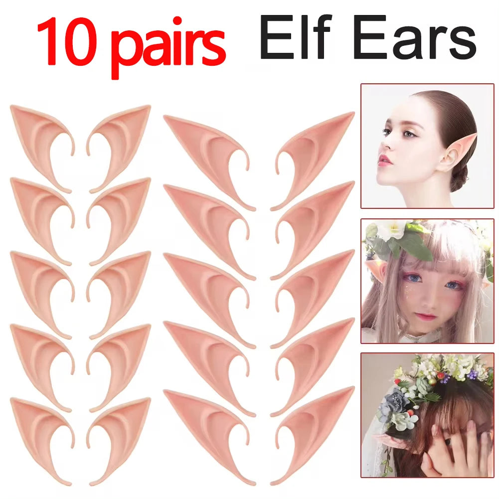 Elf Ears Cosplay Costume Accessories Fairy Angel Party Props 1 10 Pairs - 1