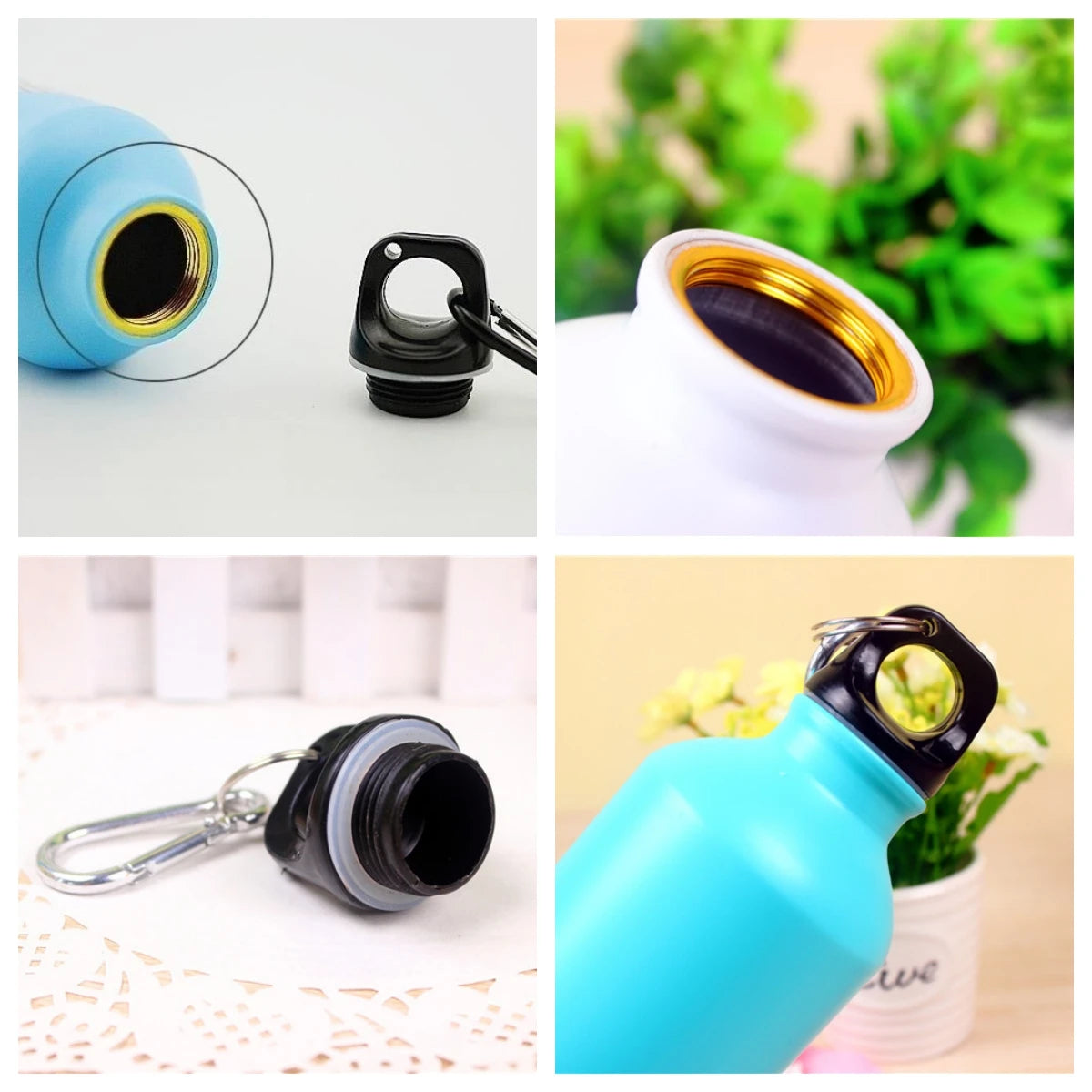 Cute Animal Water Bottle 500ml Portable Aluminum Kids Sports Flask