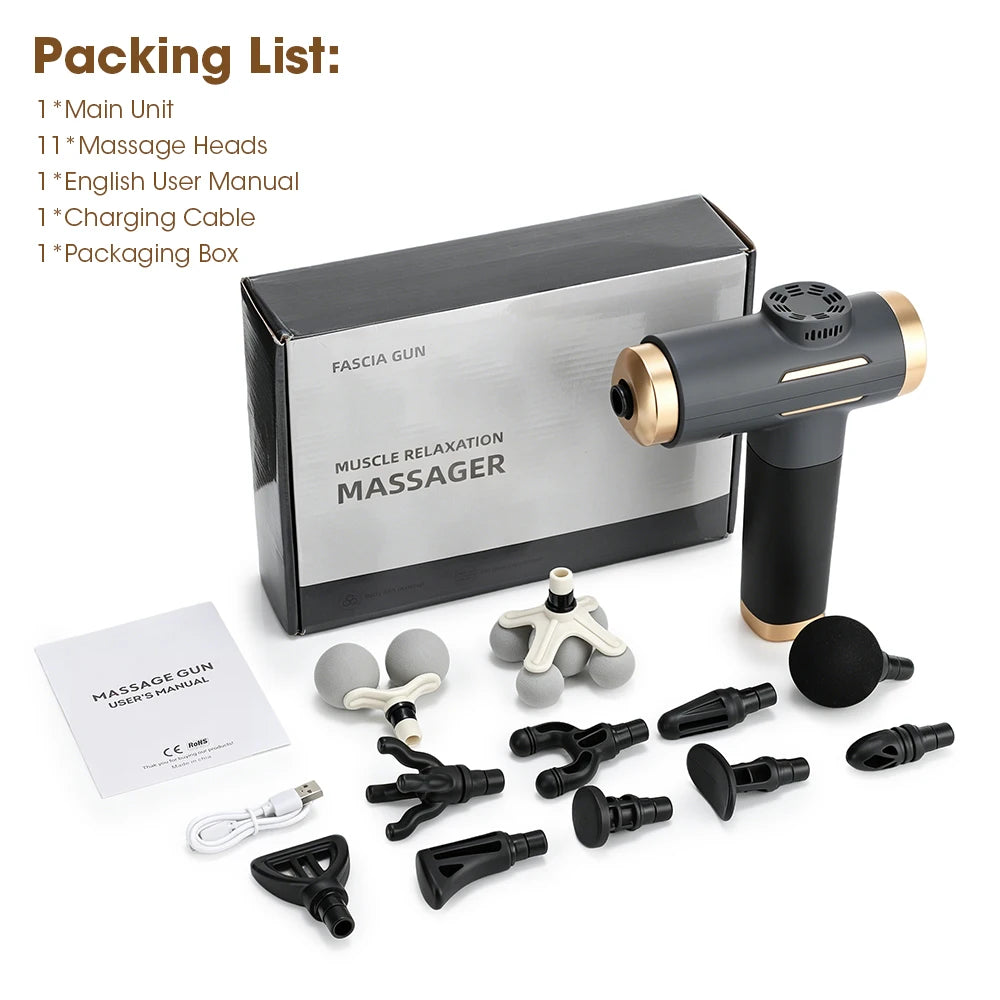 Electric Massage Gun 99 Level Deep Tissue Muscle Fascia Massager - 16