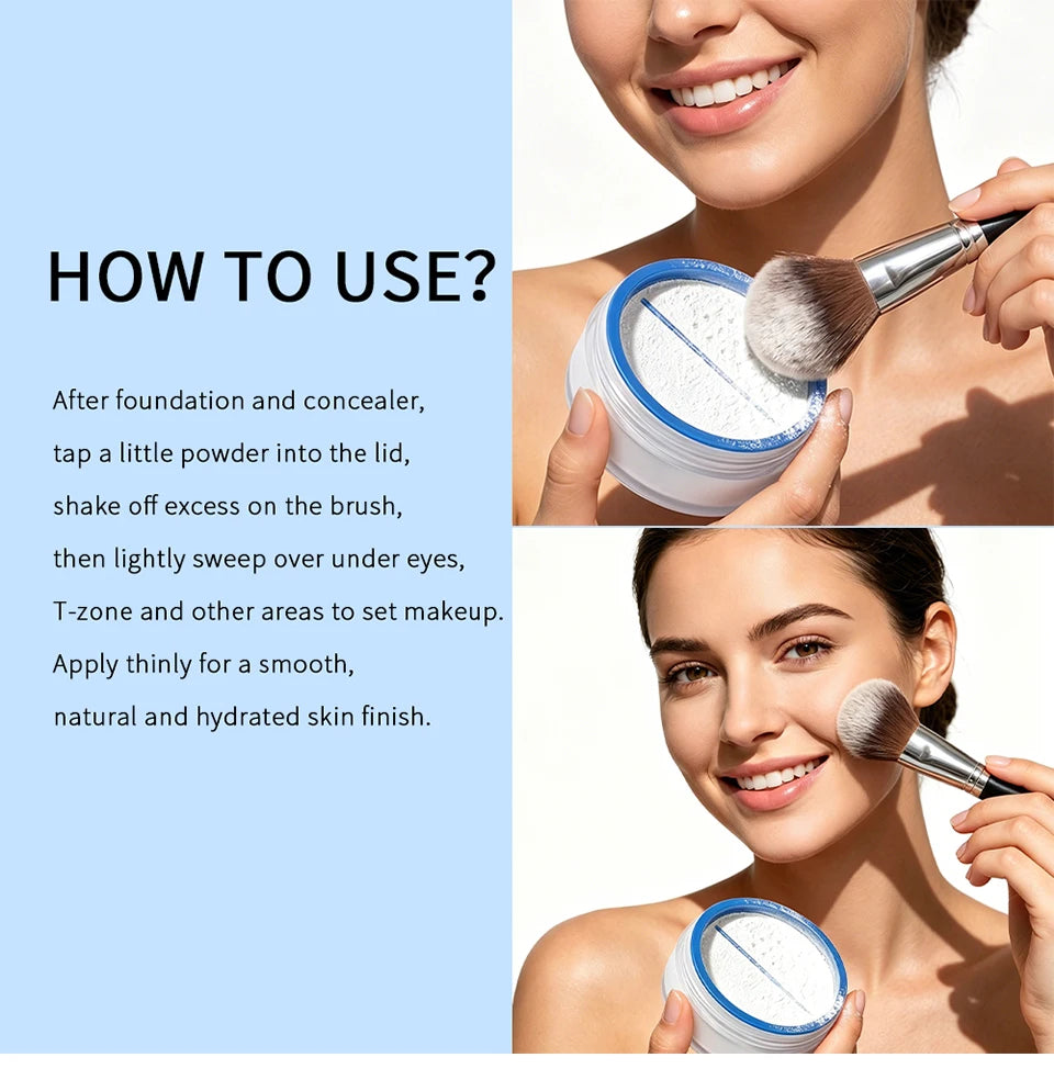 Oil Control Loose Setting Powder Talc Free Water Infused Finishing