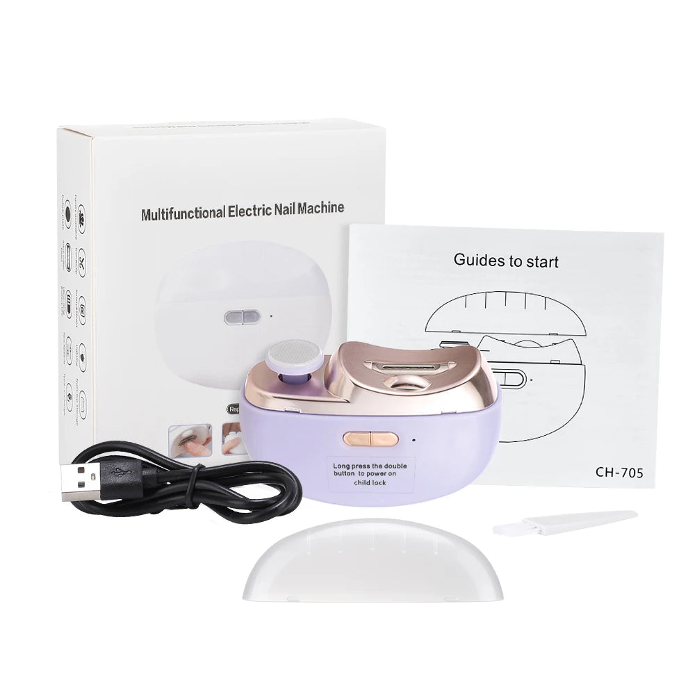 Electric Nail Clipper 2 in 1 Trimmer and Polisher