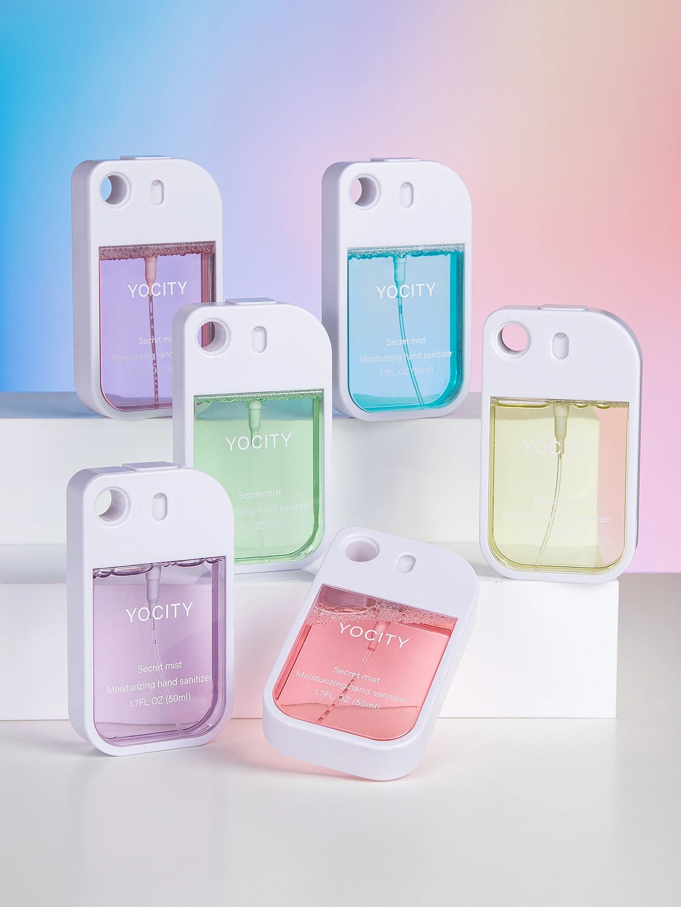 YOCITY 50ml Portable Air Freshener and Hand Sanitizer Spray with Keychain