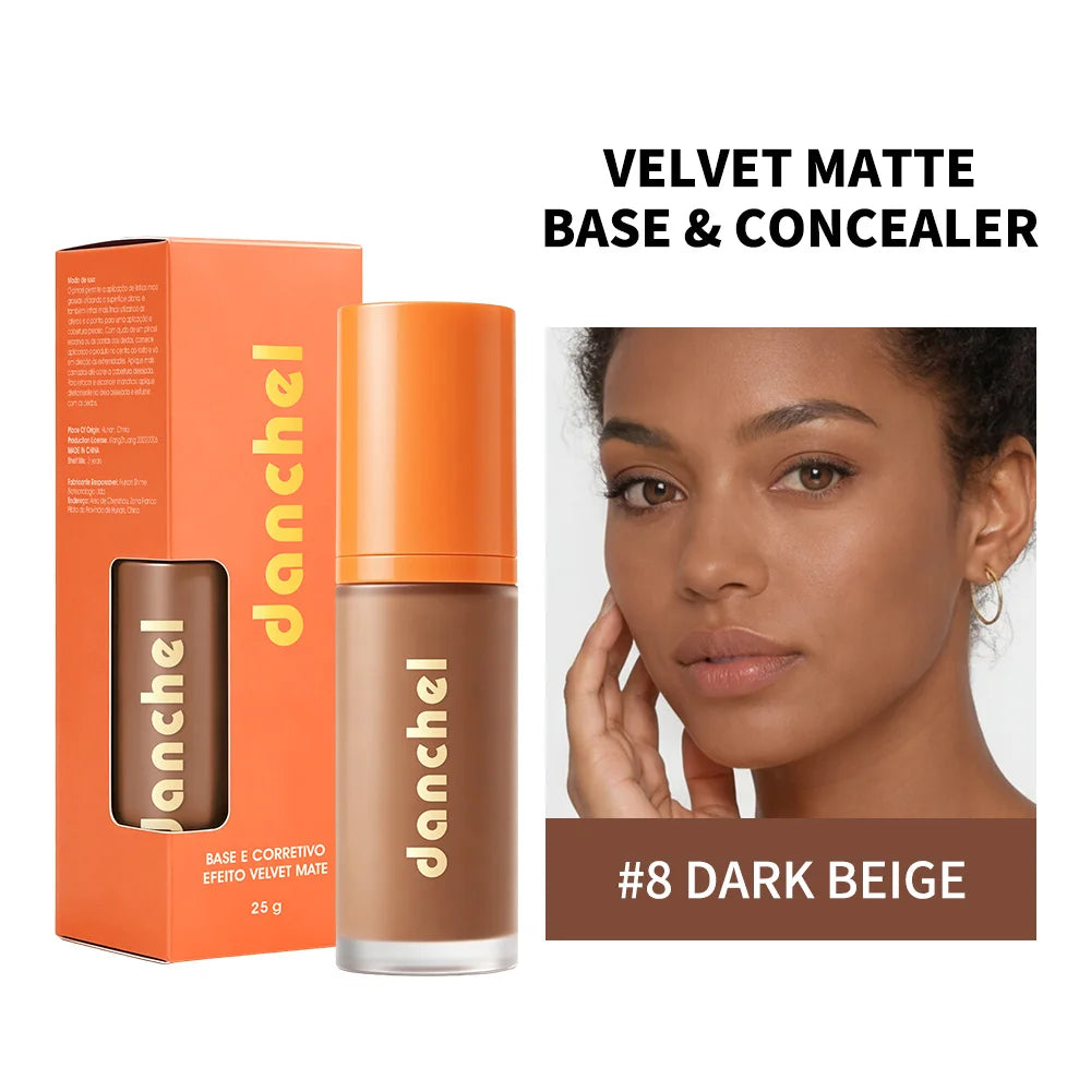 2-in-1 Liquid Foundation & Concealer Matte Face Makeup - 24
