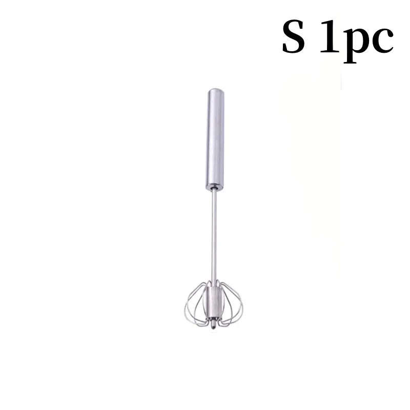 Stainless Steel Semi Automatic Egg Beater Kitchen Hand Whisk Mixer