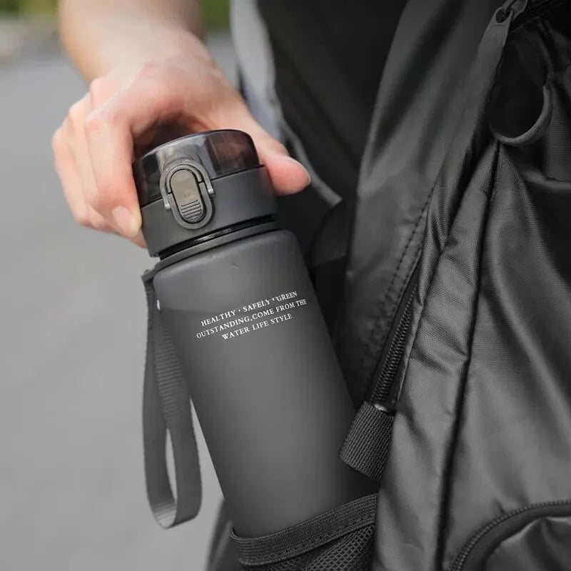 400ml Leak Proof Sports Water Bottle BPA Free Portable Fitness Jug - 1