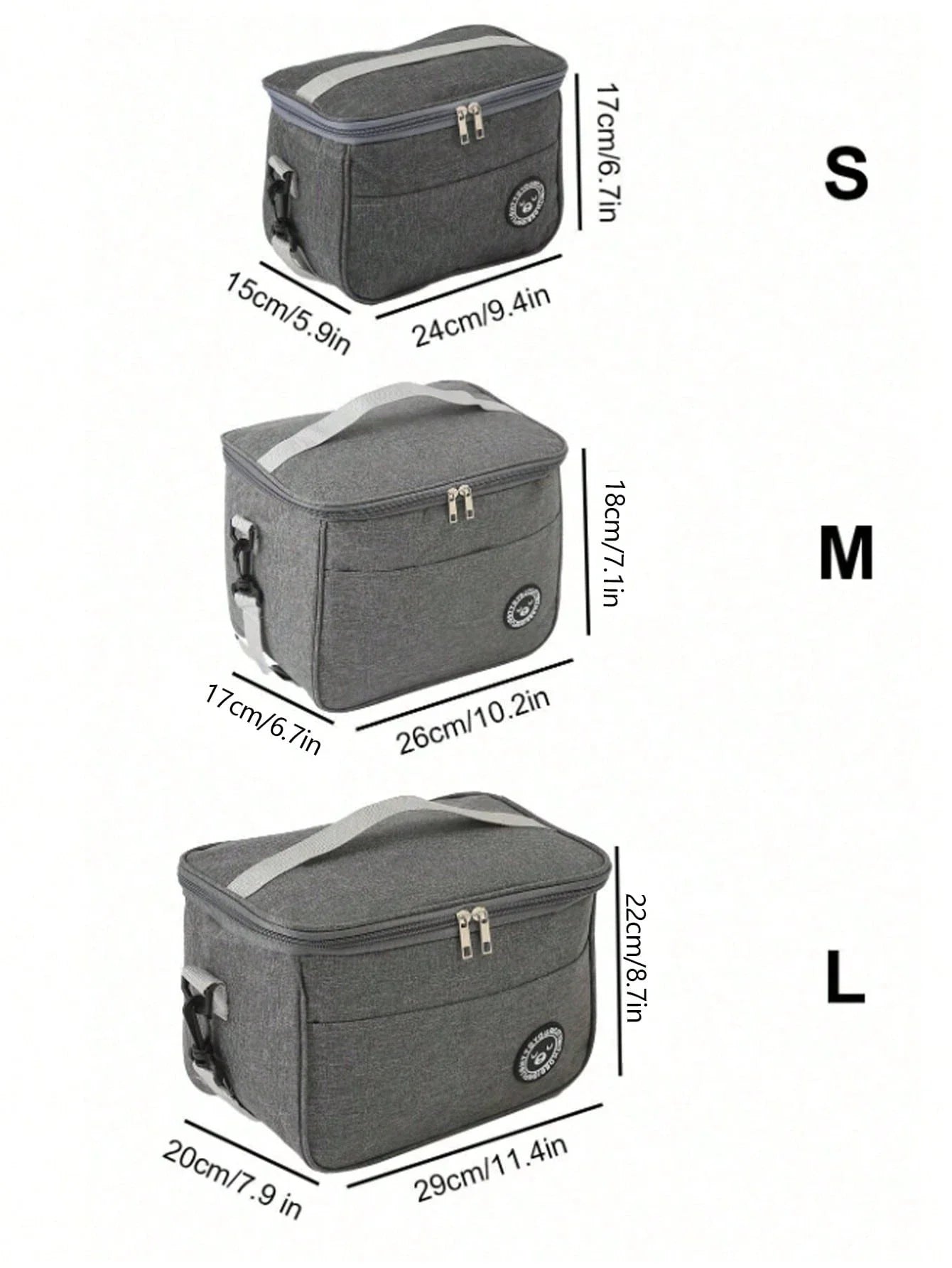 Insulated Lunch Bag Thermal Tote Cooler Box for Office Work and Travel - 7