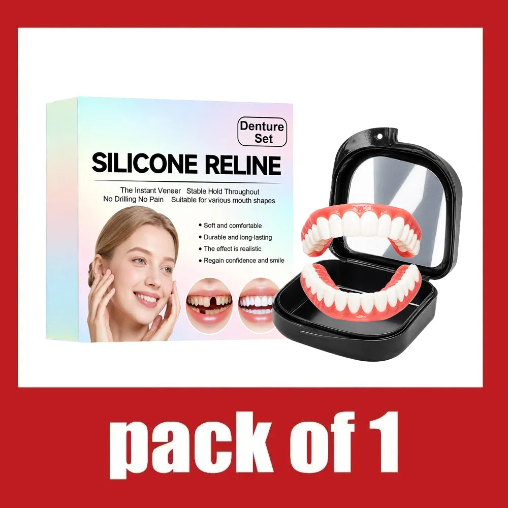 Soft Silicone Dentures Full Set Upper And Lower False Teeth - 13