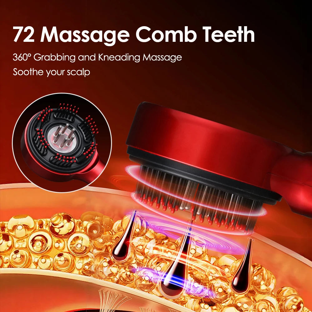 Electric Scalp Massager Hair Growth Oil Applicator Comb - 8