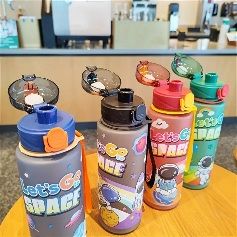 700ml Astronaut Water Bottle Leakproof Sport Cup with Carrying Strap - 5