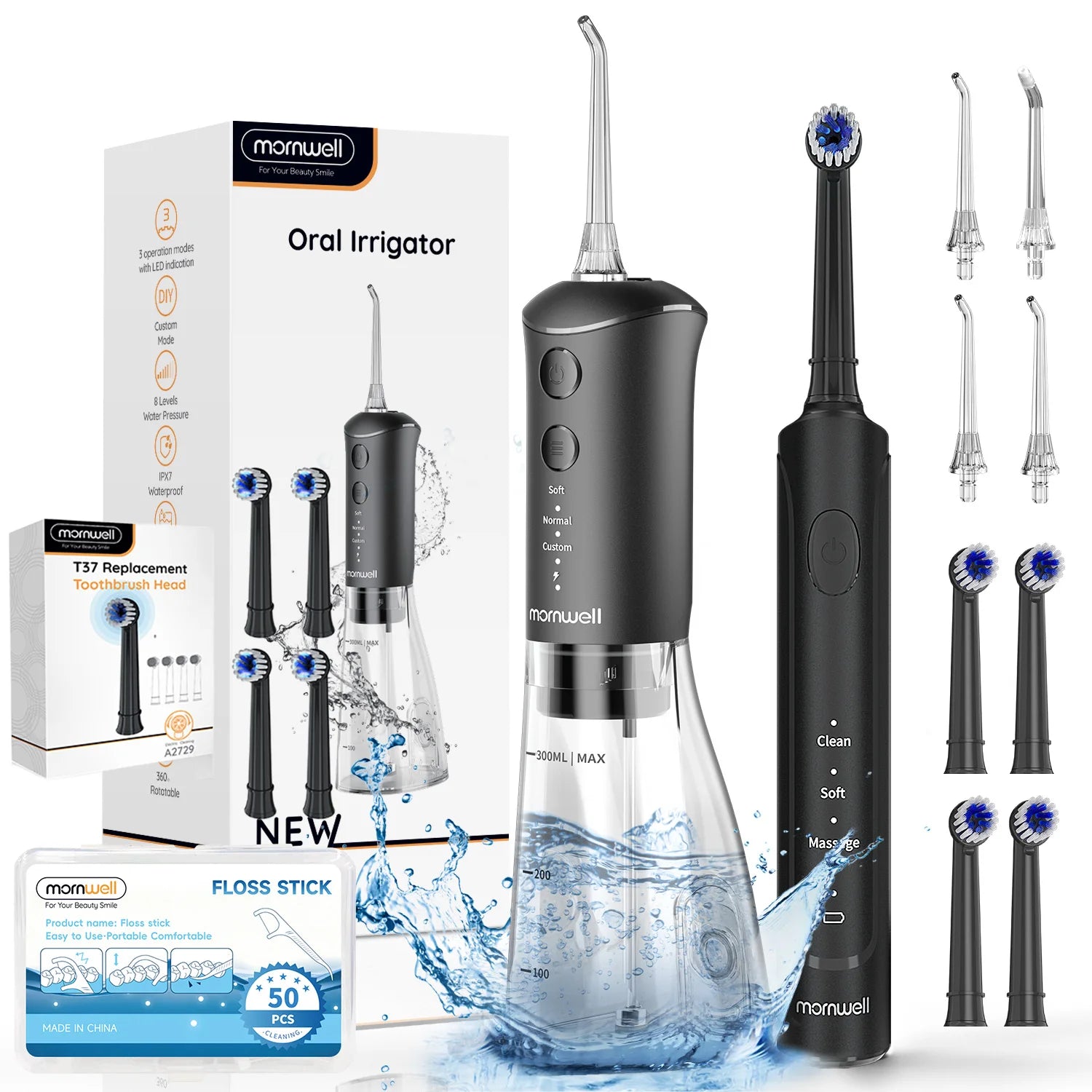 Water Flosser and Electric Toothbrush Combo Oral Hygiene Kit - 1