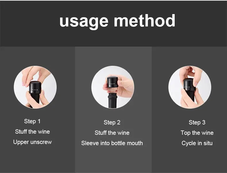Vacuum Wine Stopper Set Leak Proof Champagne Bottle Cap Sealer - 12