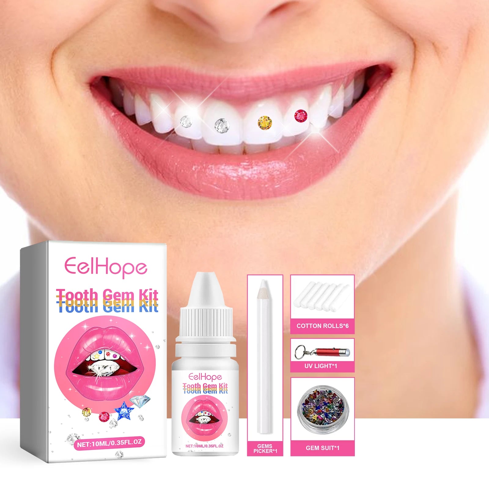 DIY Tooth Gems Kit Crystal Jewelry Teeth Decoration Set - 2