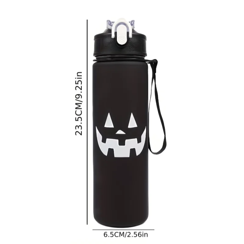 750ML Halloween Water Bottle Portable Sports Straw Flask BPA Free - 6