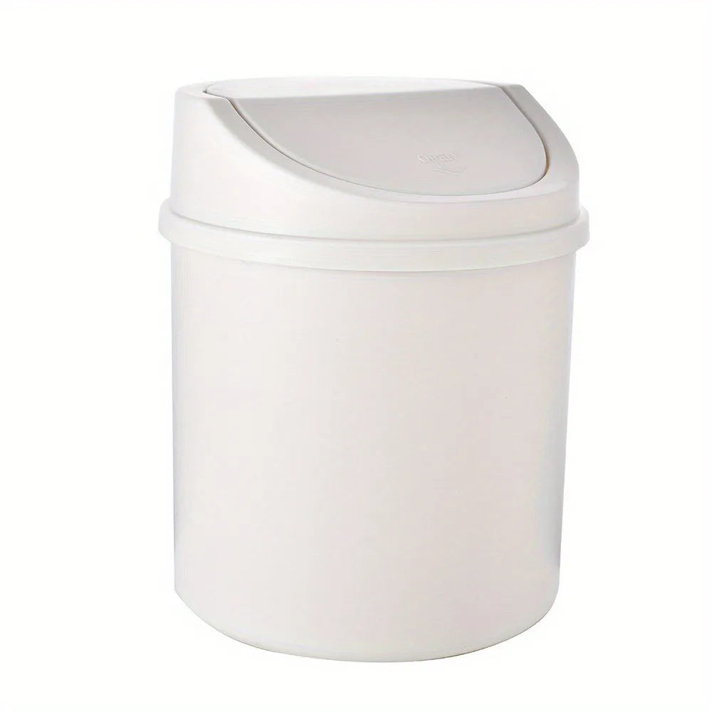 Mini Desktop Trash Can with Lid Small Waste Bin for Office and Home - 13