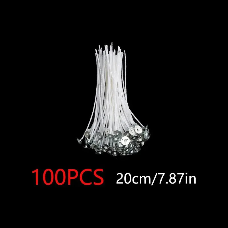 100pcs Cotton Candle Wicks Pre-Waxed DIY Candle Making Supplies