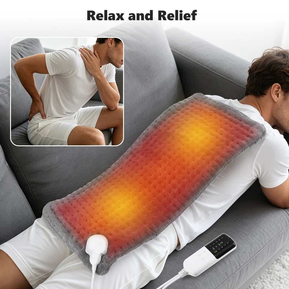 Electric Heating Pad Flannel Thermal Mat Pain Relief - 10