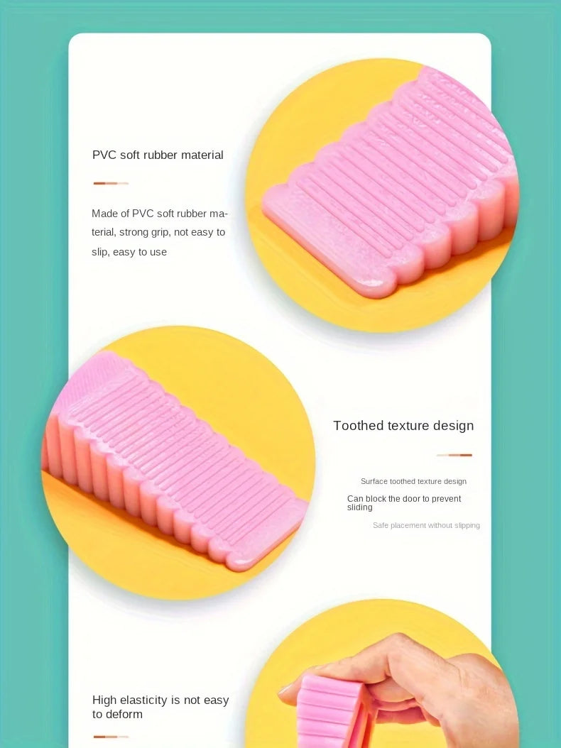 Silicone Door Stop Wedge Heavy Duty Non Slip Floor Protector Door Stopper - 17