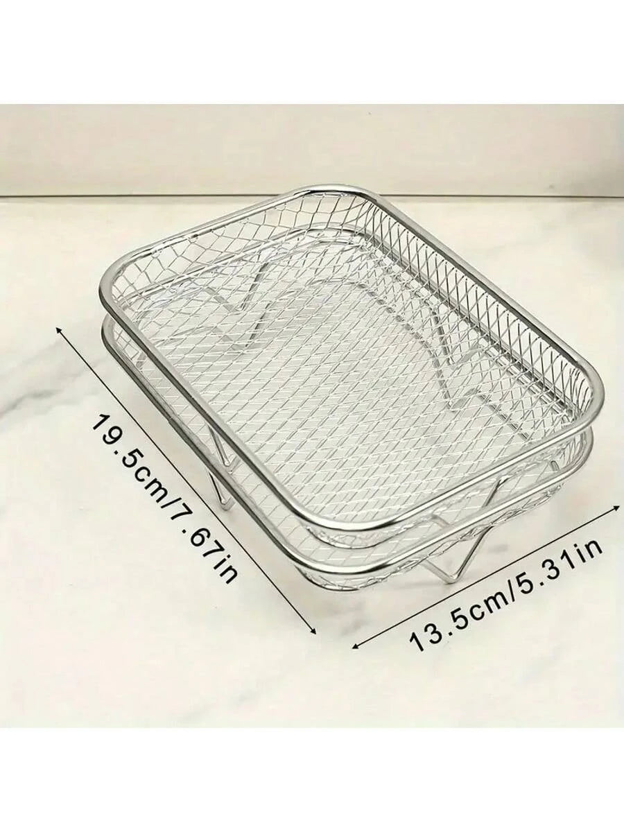 Stackable Air Fryer Rack Stainless Steel Grilling and Steaming Tray